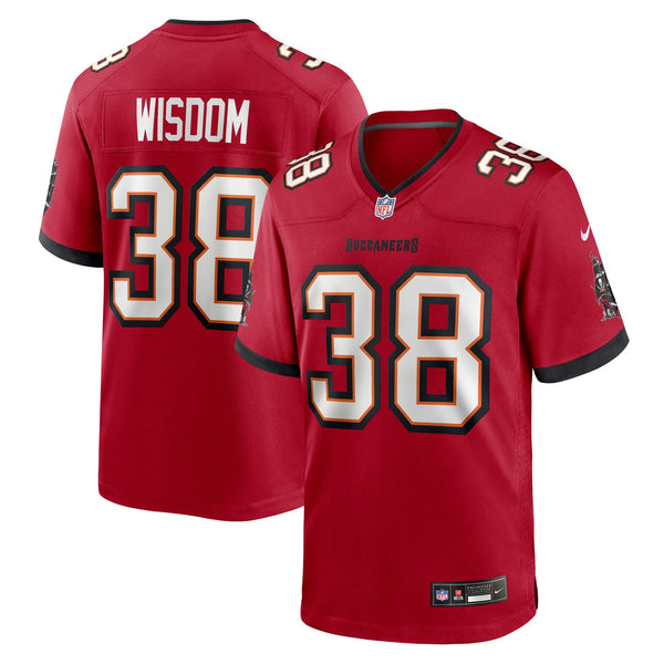 Tampa Bay Buccaneers Rashad Wisdom Nike Red Team Game Jersey