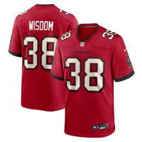 Tampa Bay Buccaneers Rashad Wisdom Nike Red Team Game Jersey