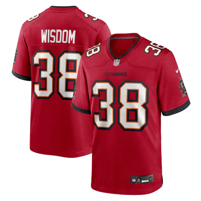Tampa Bay Buccaneers Rashad Wisdom Nike Red Team Game Jersey