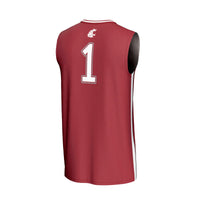 #1 Washington State Cougars GameDay Greats Lightweight Collegiate Basketball Fashion Jersey - Crimson