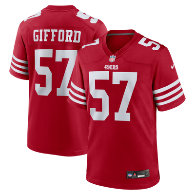 San Francisco 49ers Luke Gifford Nike Scarlet Team Game Jersey