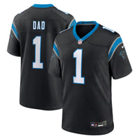 Carolina Panthers Number 1 Dad Nike Black Game Jersey