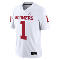 #1 Oklahoma Sooners Jordan Brand Game Jersey - White