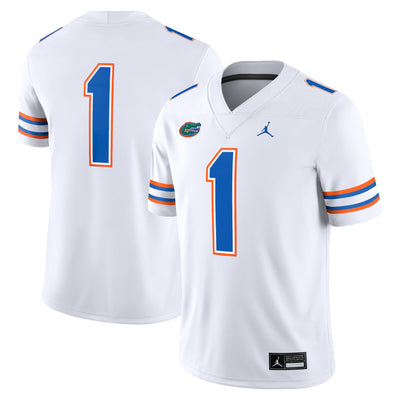 #1 Florida Gators Jordan Brand Game Jersey - White