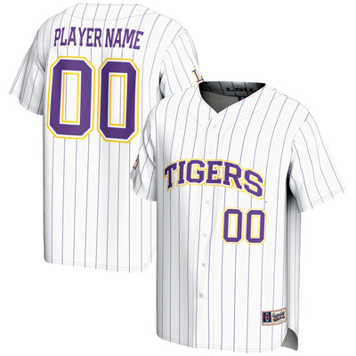 LSU Tigers GameDay Greats NIL Pick-A-Player Lightweight Baseball Jersey - White