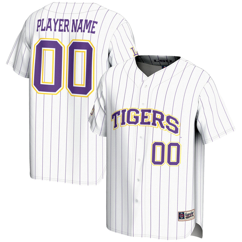 LSU Tigers GameDay Greats NIL Pick-A-Player Lightweight Baseball Jersey - White