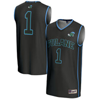 #1 Tulane Green Wave GameDay Greats Lightweight Basketball Jersey - Black