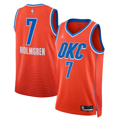 Oklahoma City Thunder Jordan Statement Edition Swingman Jersey - Orange - Chet Holmgren -