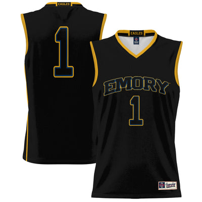 #1 Emory Eagles GameDay Greats Lightweight Basketball Jersey - Black