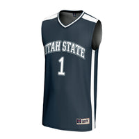 #1 Utah State Aggies GameDay Greats Lightweight Basketball Fashion Jersey - Navy