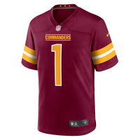 Washington Commanders Number 1 Groom Nike Burgundy Game Jersey