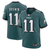 Philadelphia Eagles A.J. Brown Nike Midnight Green Team Game Jersey
