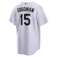 Colorado Rockies Hunter Goodman Nike White Home Replica Jersey