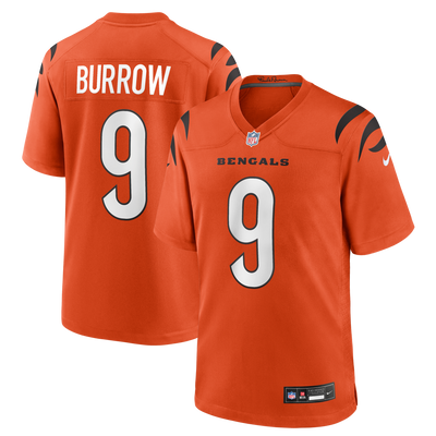 Cincinnati Bengals Joe Burrow Nike Orange Alternate Game Jersey