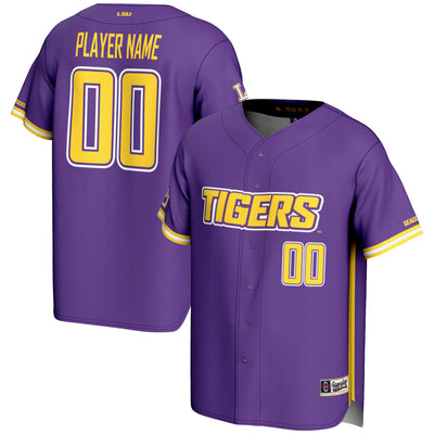 LSU Tigers GameDay Greats NIL Pick-A-Player Lightweight Baseball Jersey - Purple