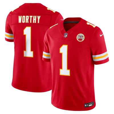 Kansas City Chiefs Xavier Worthy Nike Red Team Vapor F.U.S.E. Stitched Limited Jersey