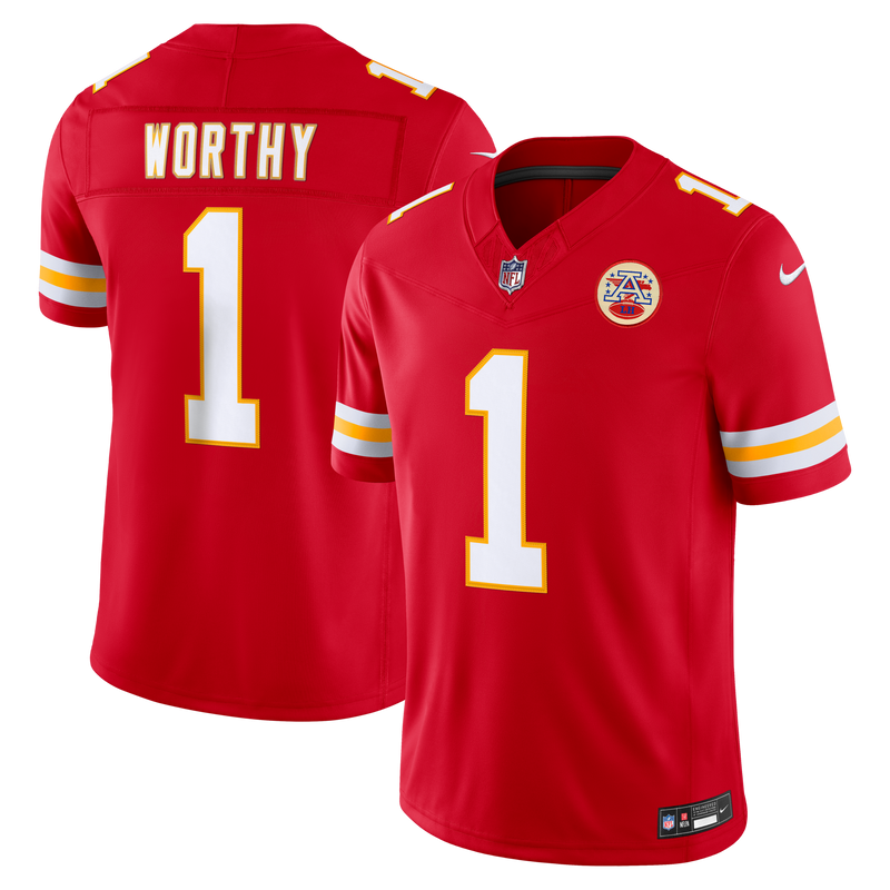 Kansas City Chiefs Xavier Worthy Nike Red Team Vapor F.U.S.E. Stitched Limited Jersey