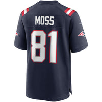 New England Patriots Randy Moss Nike Navy Game Retired Player Jersey