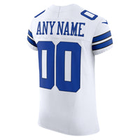 Dallas Cowboys Nike White Vapor F.U.S.E. Elite Custom Jersey