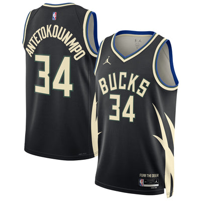 Milwaukee Bucks Giannis Antetokounmpo Nike Jordan Dri-FIT NBA Swingman Jersey -