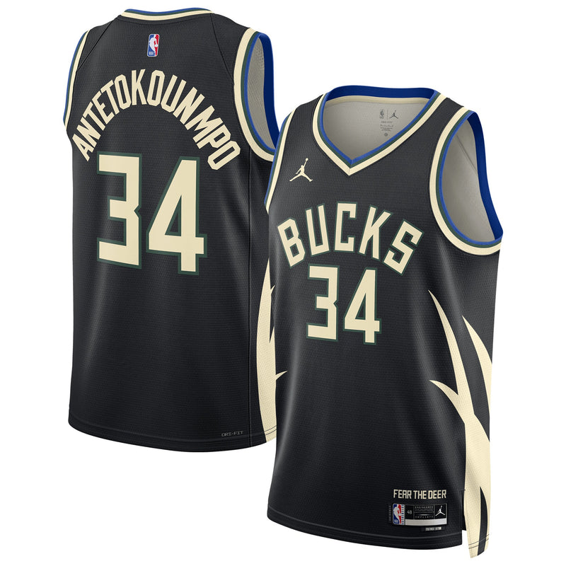 Milwaukee Bucks Giannis Antetokounmpo Nike Jordan Dri-FIT NBA Swingman Jersey -