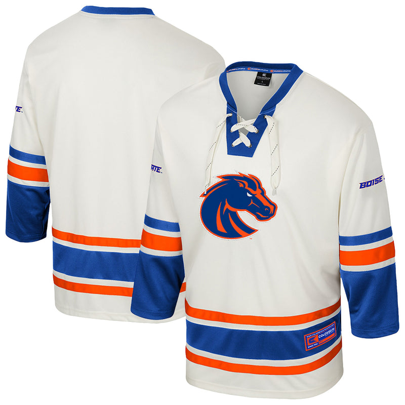 Boise State Broncos Colosseum Puck Proud Fashion Hockey Jersey - Cream