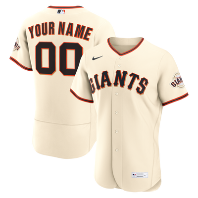 San Francisco Giants Nike Cream Home Authentic Custom Jersey