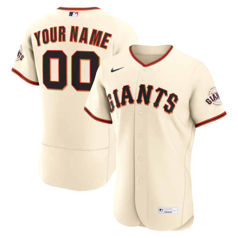 San Francisco Giants Nike Cream Home Authentic Custom Jersey