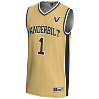 #1 Vanderbilt Commodores GameDay Greats Lightweight Collegiate Basketball Jersey - Gold