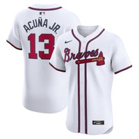 Atlanta Braves Ronald Acuña Jr. Nike White Home Elite Jersey