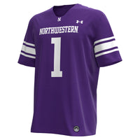 #1 Northwestern Wildcats Under Armour Replica Football Jersey - Purple