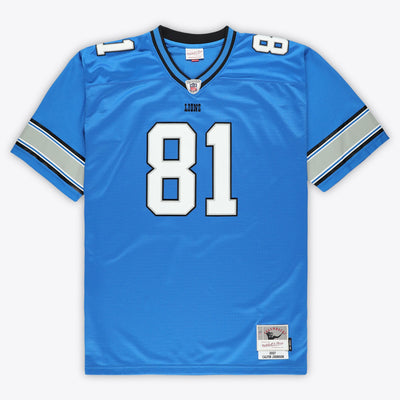 Detroit Lions Calvin Johnson Mitchell & Ness Blue Big & Tall 2007 Legacy Retired Player Jersey