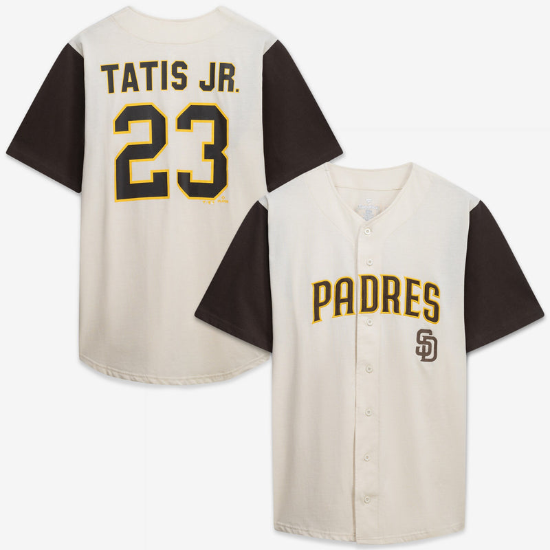 San Diego Padres Profile Cream/Brown Big & Tall Two-Color Fashion Jersey
