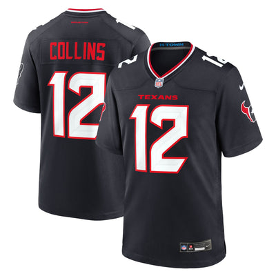 Houston Texans Nico Collins Nike Navy Game Jersey