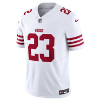 San Francisco 49ers Christian McCaffrey Nike White Vapor F.U.S.E. Limited Jersey