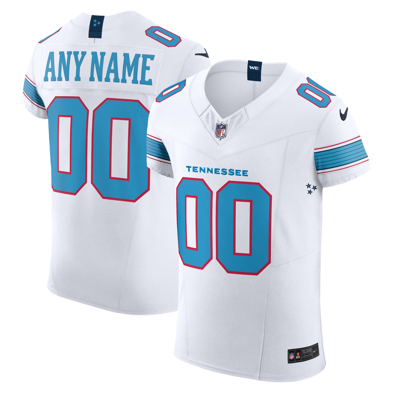 Tennessee Titans Nike White Vapor F.U.S.E. Elite Custom Jersey