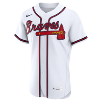 Atlanta Braves Nike White Home Authentic Custom Jersey