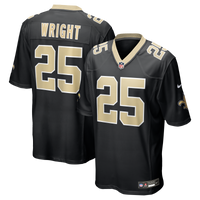 New Orleans Saints Rejzohn Wright Nike Black Team Game Jersey