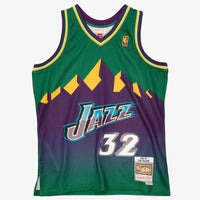 Utah Jazz Mitchell & Ness Karl Malone 1996 Reload Swingman Authentic Jersey - Green
