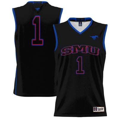 #1 SMU Mustangs GameDay Greats Lightweight Basketball Jersey - Black