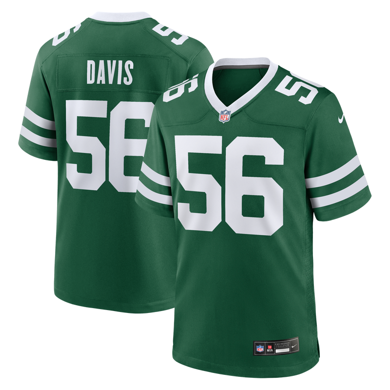 New York Jets Demario Davis Nike Legacy Green Team Game Jersey