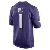 Baltimore Ravens Number 1 Dad Nike Purple Game Jersey