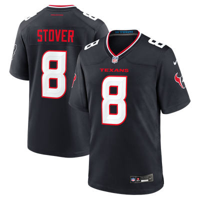 Houston Texans Cade Stover Nike Navy Team Game Jersey