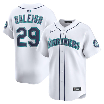 Seattle Mariners Cal Raleigh Nike White Home Limited Player Jersey