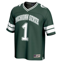 #1 Michigan State Spartans GameDay Greats Lightweight Collegiate Football Fashion Jersey - Green