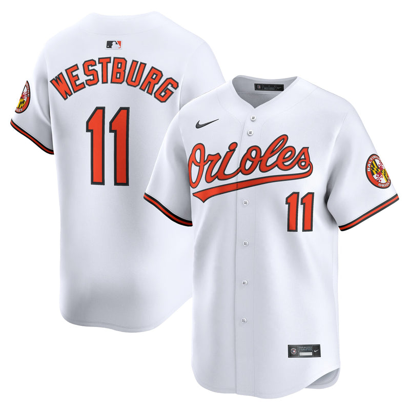 Baltimore Orioles Jordan Westburg Nike White Home Limited Player Jersey