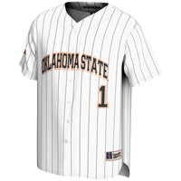 #1 Oklahoma State Cowboys GameDay Greats Lightweight Baseball Fashion Jersey - White