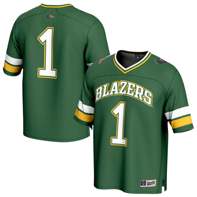 GameDay Greats #1 Green UAB Blazers Lightweight Football Fashion Jersey