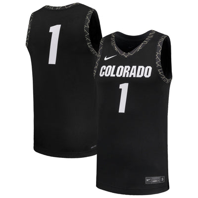 #1 Colorado Buffaloes Nike Replica Basketball Jersey - Black
