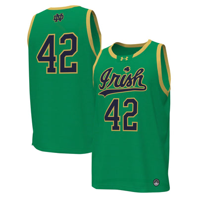 # Notre Dame Fighting Irish Under Armour Replica Basketball Jersey - Kelly Green